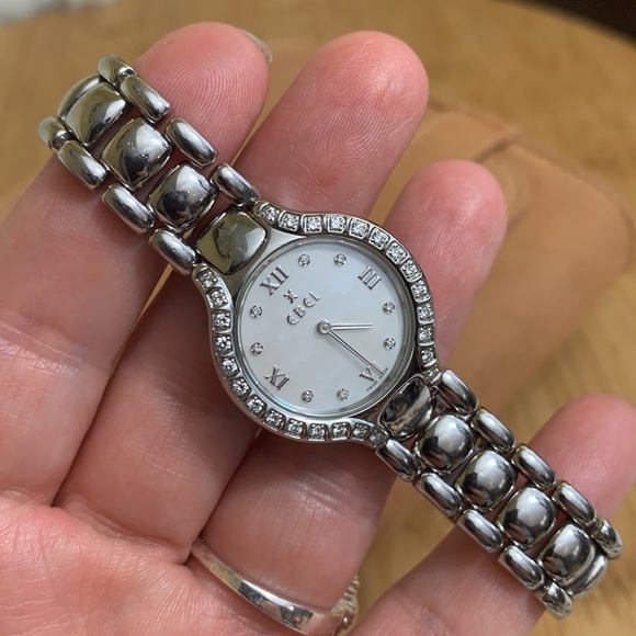 Ebel Beluga Diamond Quartz 26mm Steel .70 CW Glossy Stainless Steel Watch +Case - Picture 7 of 17